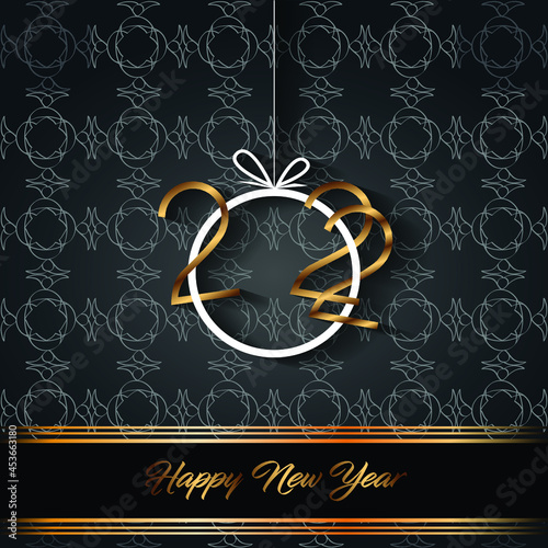 2022 Happy New Year background for your seasonal invitations, festive posters, greetings cards.