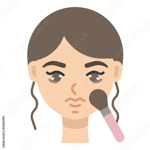 make up with brush