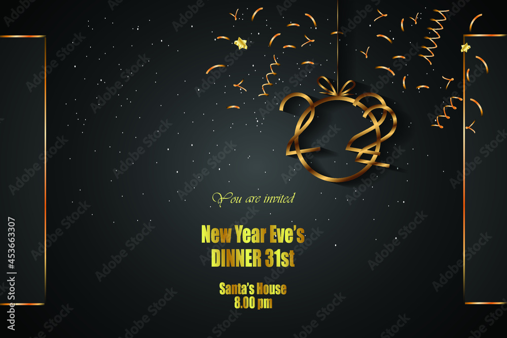 2022 Happy New Year background for your seasonal invitations, festive posters, greetings cards.