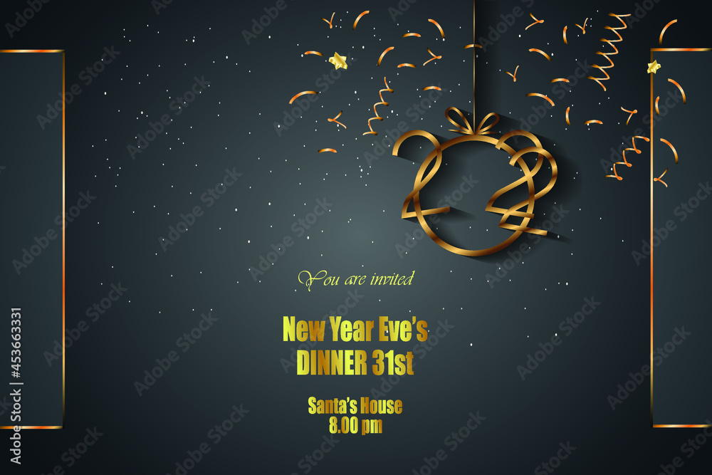 2022 Happy New Year background for your seasonal invitations, festive posters, greetings cards.