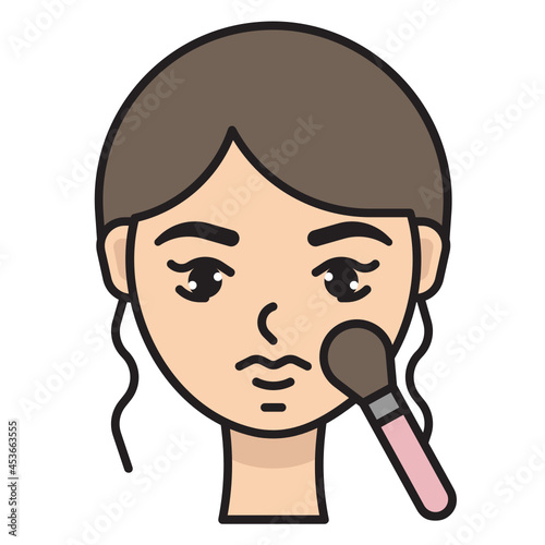 make up with brush