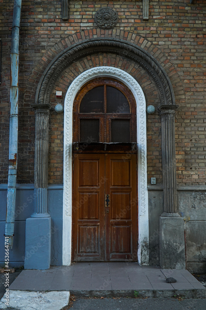 Ancient entrances to houses on the streets of Kiev.  