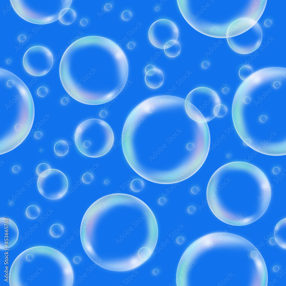 Seamless bubbles pattern background