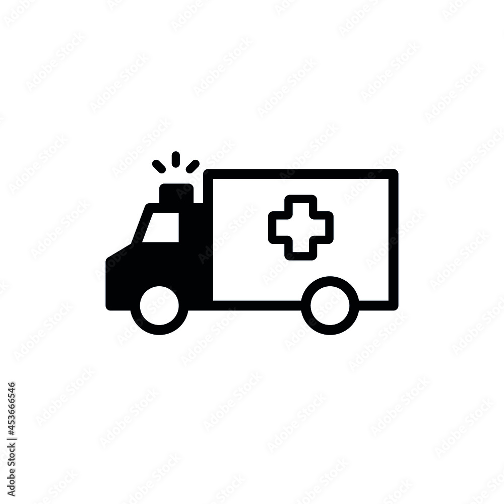 Ambulance icon set. Medical truck vector symbol. Ambulance icon set. Medical truck vector symbol.