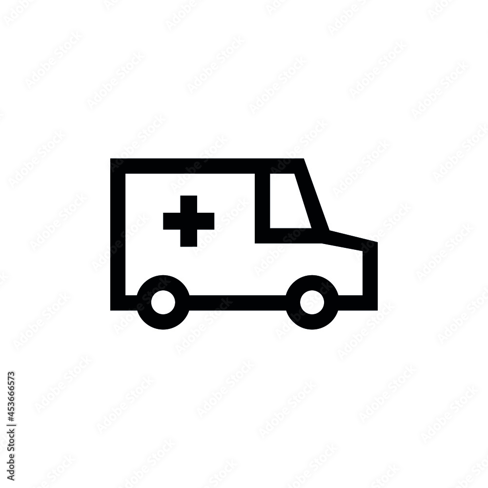 Ambulance icon set. Medical truck vector symbol. Ambulance icon set. Medical truck vector symbol.