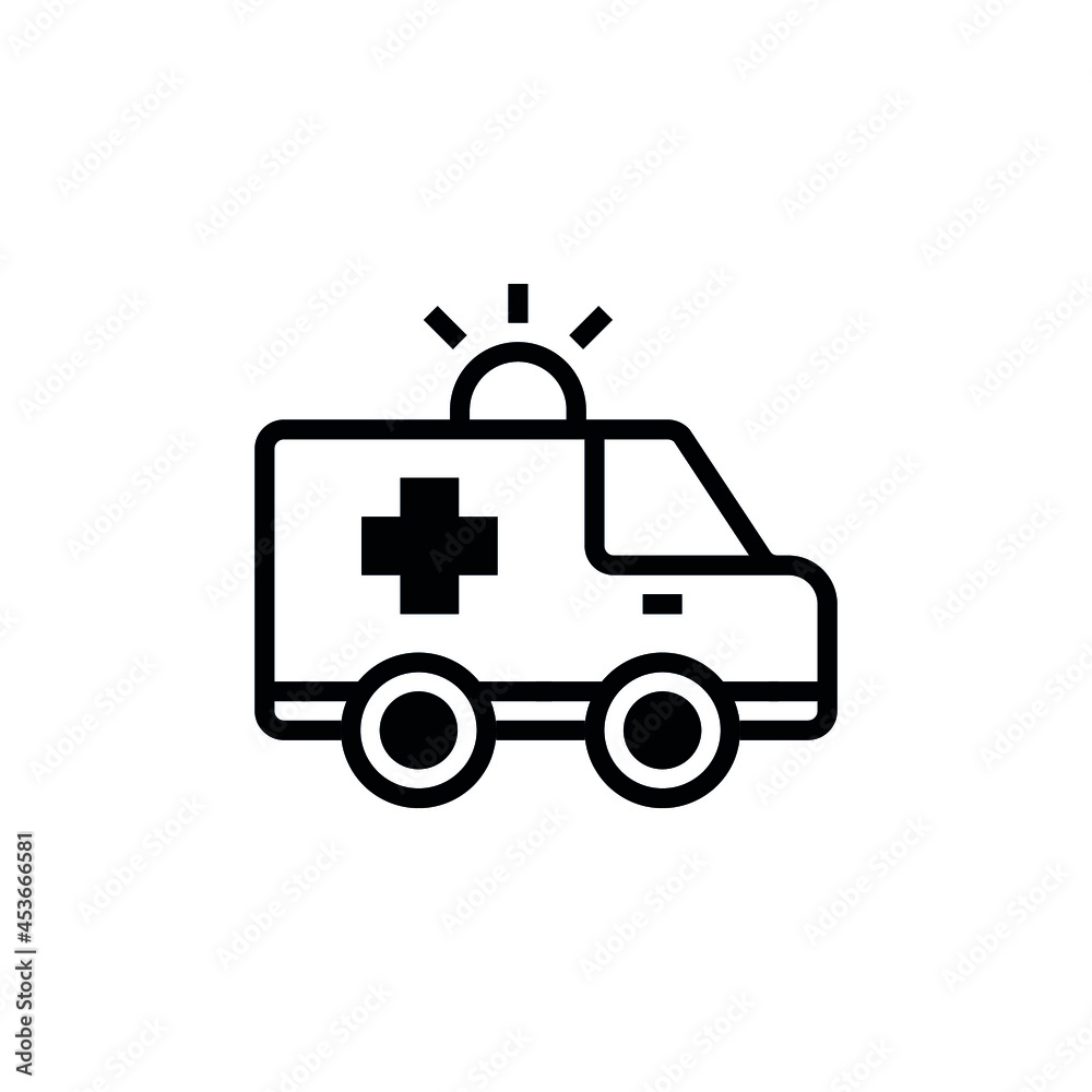 Ambulance icon set. Medical truck vector symbol. Ambulance icon set. Medical truck vector symbol.