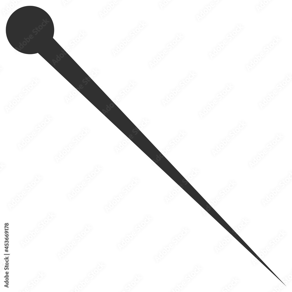 Needle vector illustration. Flat illustration iconic design of needle, isolated on a white background. Needle vector illustration. Flat illustration iconic design of needle, isolated on a white background.