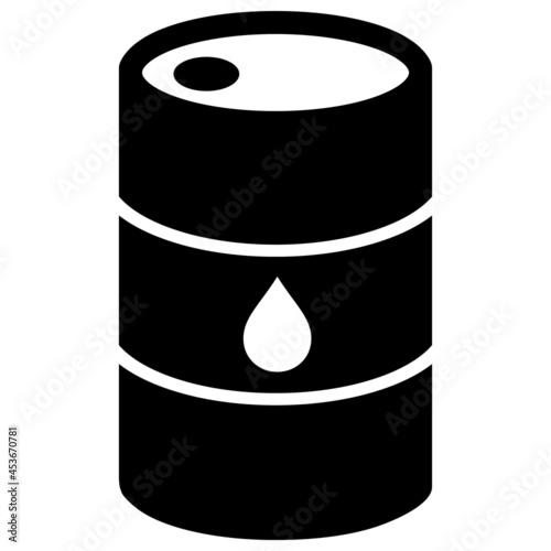 Oil barrel vector illustration. Flat illustration iconic design of oil barrel, isolated on a white background.