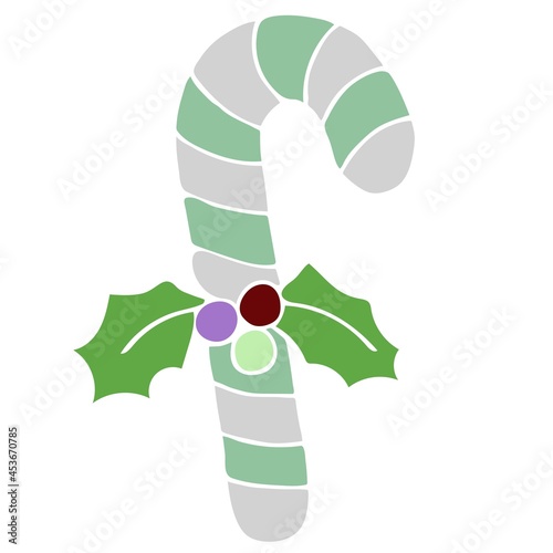 Vector illustration of christmas candy stick