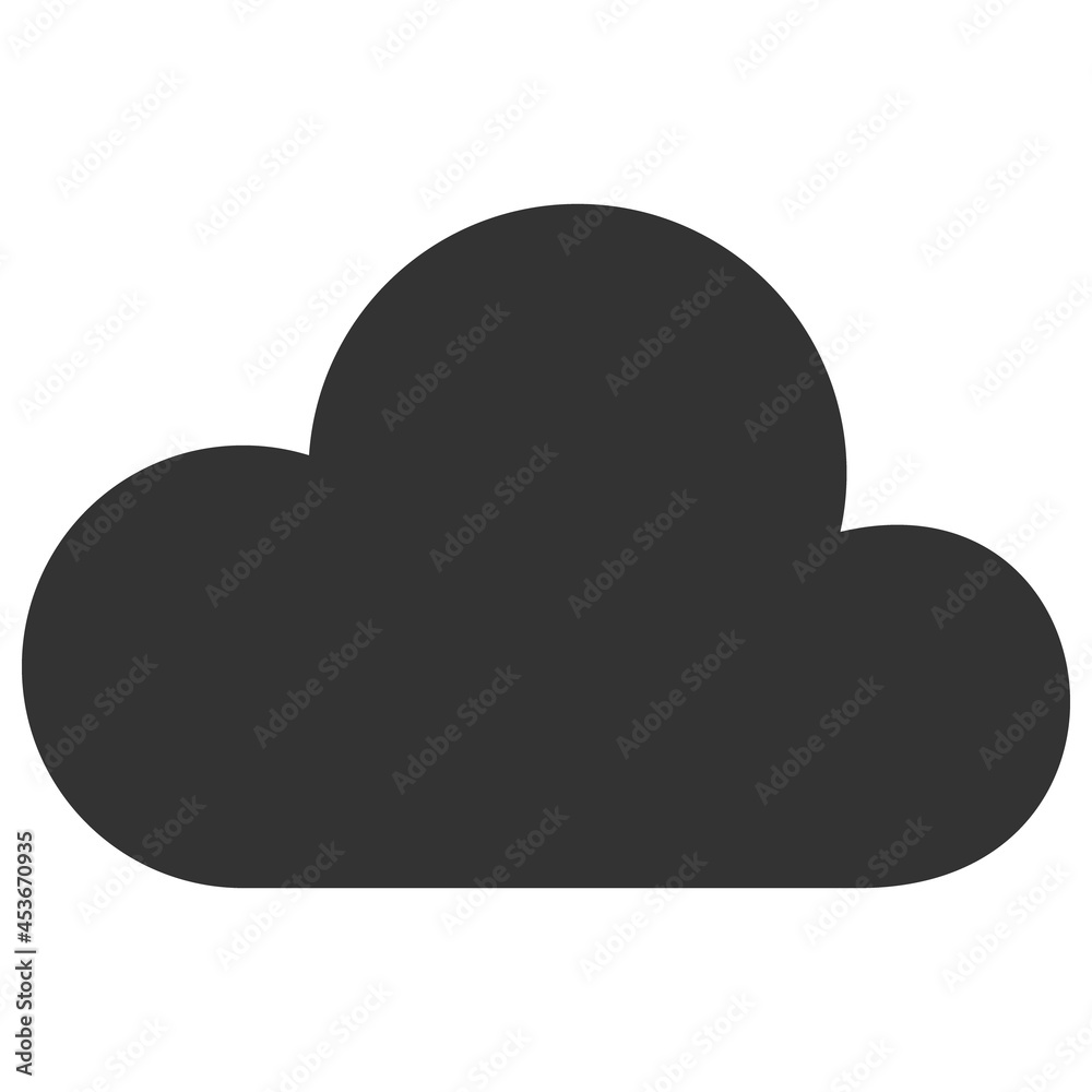 Cloud vector illustration. Flat illustration iconic design of cloud, isolated on a white background. Cloud vector illustration. Flat illustration iconic design of cloud, isolated on a white background.
