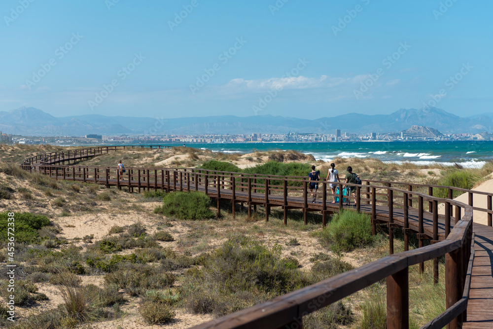 playa virgen pasarela de madera