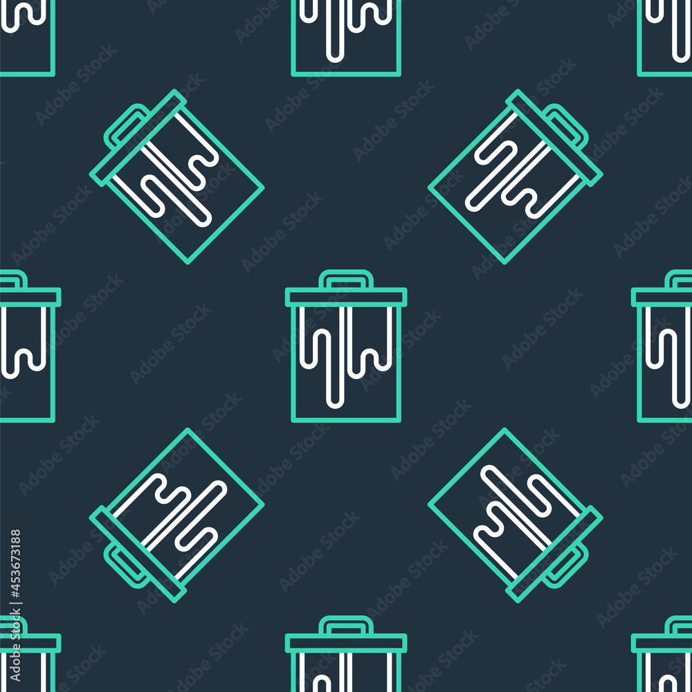 Line Honeycomb icon isolated seamless pattern on black background. Honey cells symbol. Sweet natural food. Vector Line Honeycomb icon isolated seamless pattern on black background. Honey cells symbol. Sweet natural food. Vector