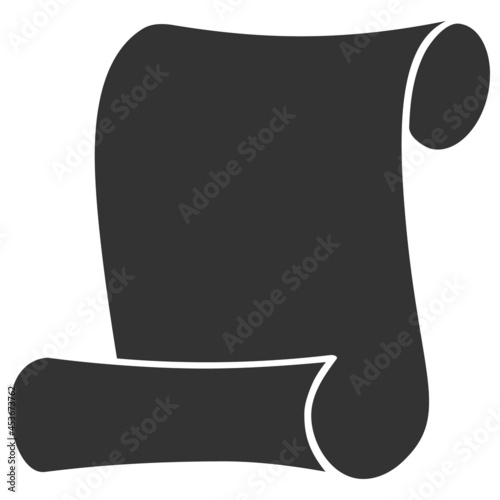 Paper roll vector illustration. Flat illustration iconic design of paper roll, isolated on a white background.