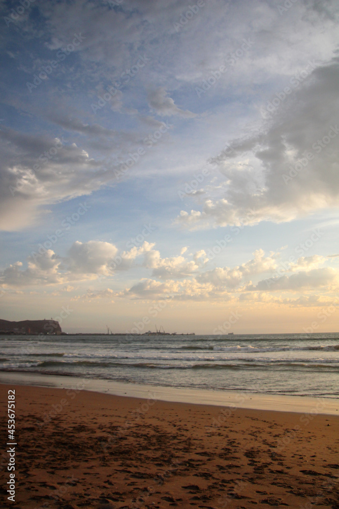 sunset on the beach