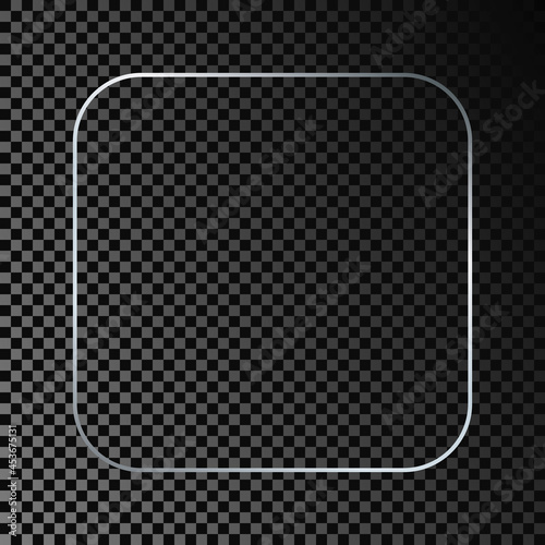 Wallpaper Mural Silver glowing rounded square frame Torontodigital.ca