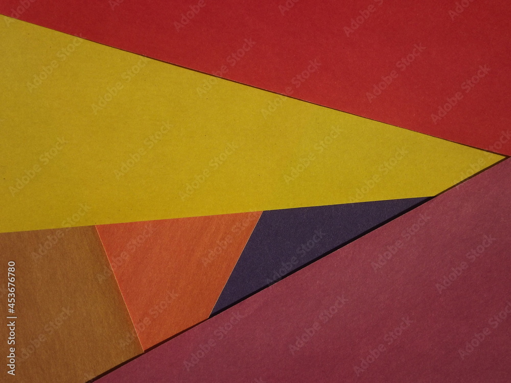 yellow, green, red, burgundy, blue, orange geometric shapes as background. High quality photo yellow, green, red, burgundy, blue, orange geometric shapes as background. High quality photo