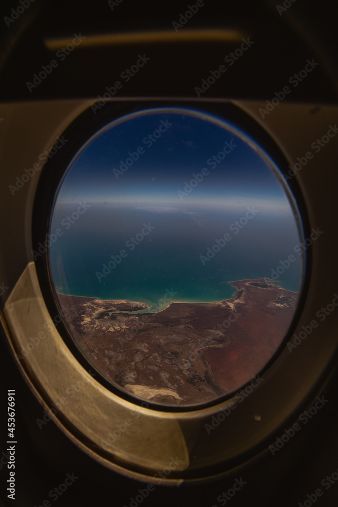 view of australias coastline from an airplane