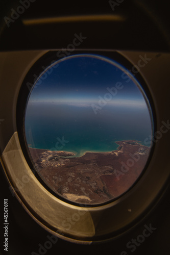 view of australias coastline from an airplane