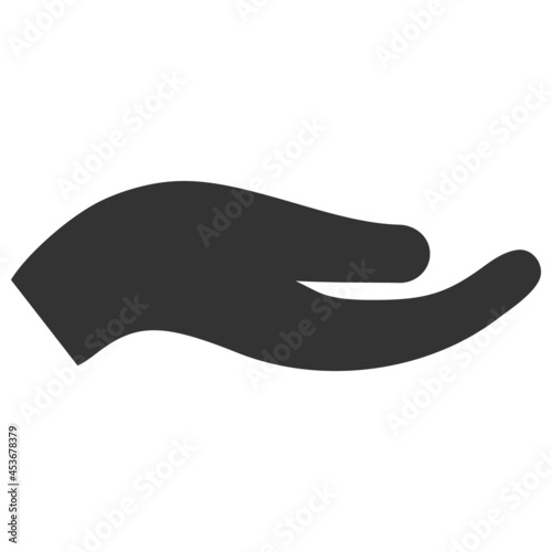 Petition hand vector illustration. Flat illustration iconic design of petition hand, isolated on a white background.