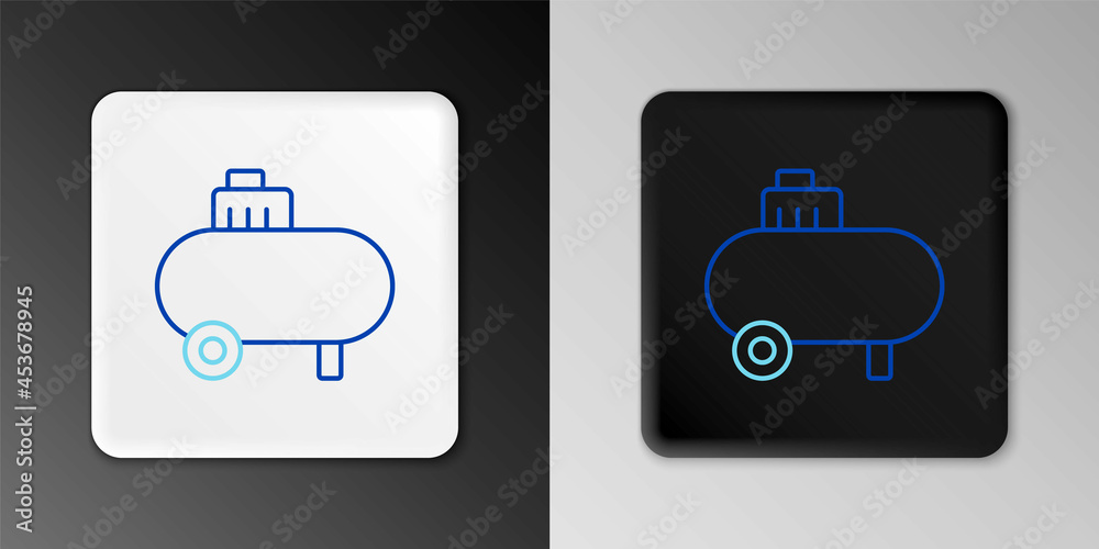 Line Air compressor icon isolated on grey background. Colorful outline concept. Vector Line Air compressor icon isolated on grey background. Colorful outline concept. Vector