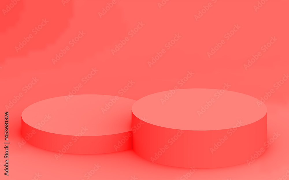 Abstract 3d pink color cylinder podium minimal studio background. Abstract 3d pink color cylinder podium minimal studio background.