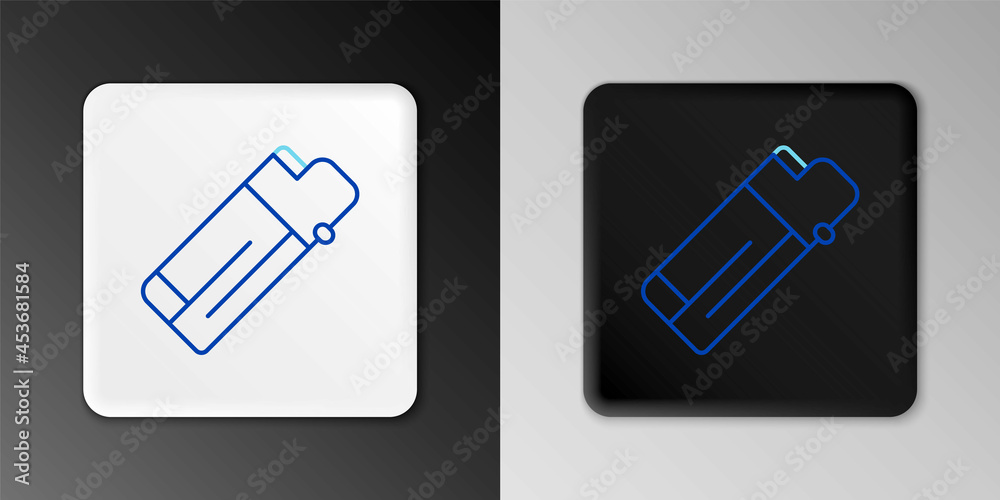 Line Lighter icon isolated on grey background. Colorful outline concept. Vector Line Lighter icon isolated on grey background. Colorful outline concept. Vector