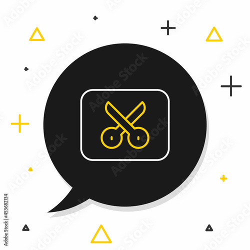 Line Music or video editing icon isolated on white background. Colorful outline concept. Vector