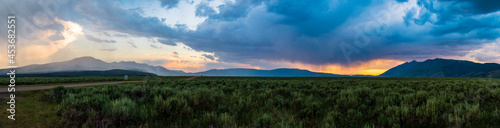 Panoramic Sunset over Caribou-Targhee National Forest