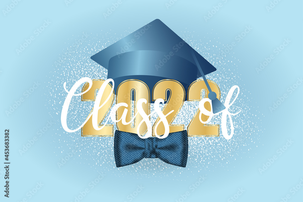 Class of 2022 wallpaper. Golden number and thrown up education academic ...
