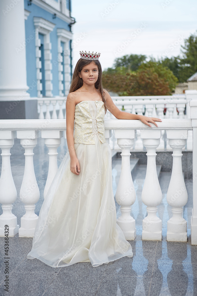 Happy little Girl in a beautiful dress. Happy little Girl in a beautiful dress.