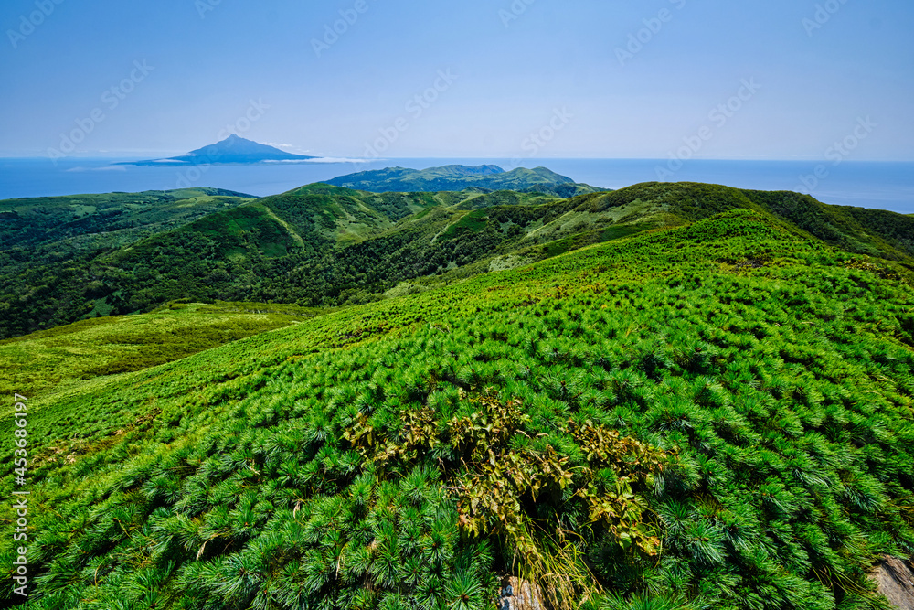 Fototapeta premium 礼文岳の頂上から見る風景礼文岳の頂上