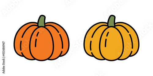 pumpkin Halloween vector icon logo symbol cartoon character ghost spooky illustration doodle design