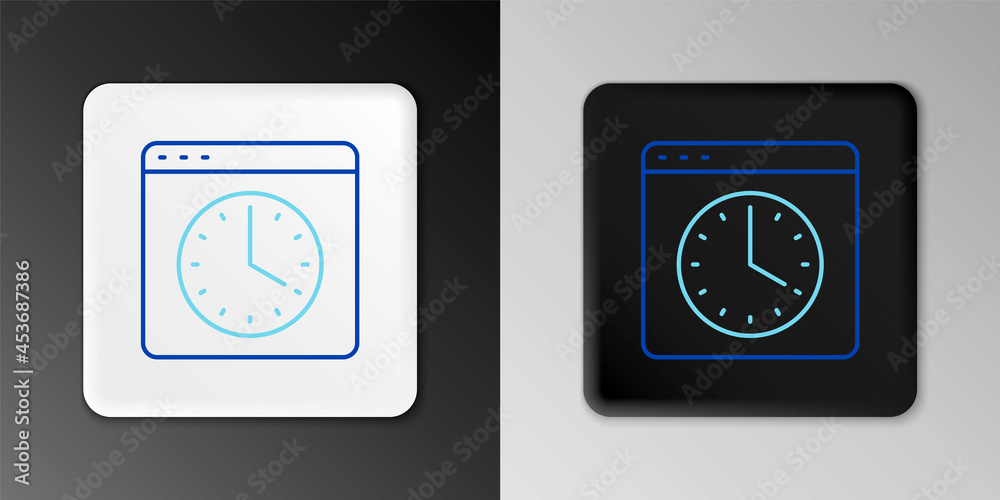 Line Browser window icon isolated on grey background. Colorful outline concept. Vector Line Browser window icon isolated on grey background. Colorful outline concept. Vector