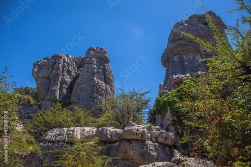 View of the El Torcal de Antequera Natural Park.