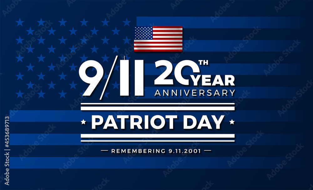 911 USA September 11, 2001. Vector conceptual illustration for Patriot ...