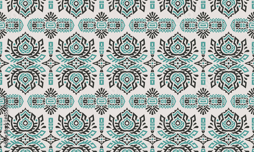 Abstract Ethnic Vector Seamless Pattern. Trendy boho tile. African textile design. Scandinavian ornament. Perfect for wallpaper, cloth, wrapping paper and other endless fill.