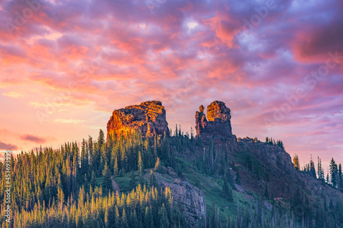 Sun Setting over the Rabbit Ears photo