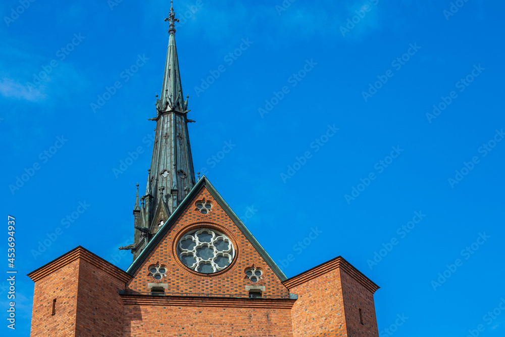 Close up view of famous Uppsala Cathedral. Sweden. Europe. Close up view of famous Uppsala Cathedral. Sweden. Europe.