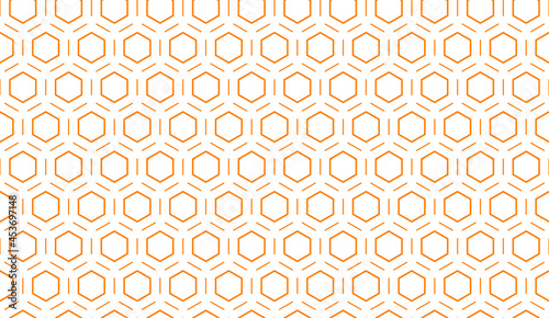 Bee honey comb background seamless. Simple seamless pattern of bee honeycomb cells. Illustration. Vector texture. Geometric print