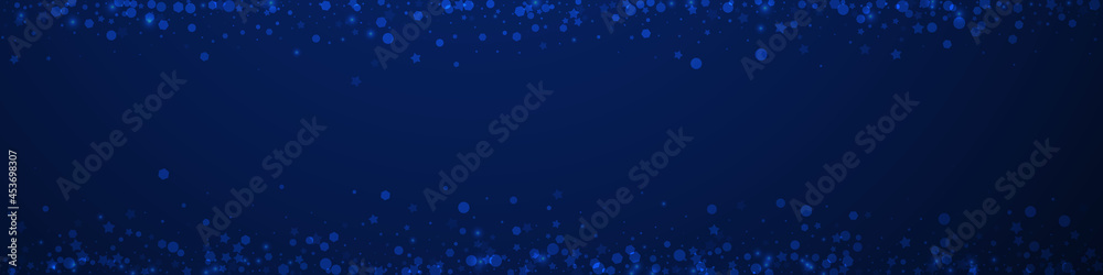 Magic stars Christmas background. Subtle flying sn