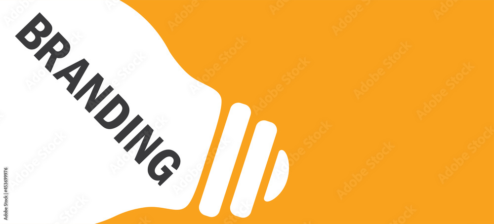 Fototapeta premium Branding in lamp background illustration