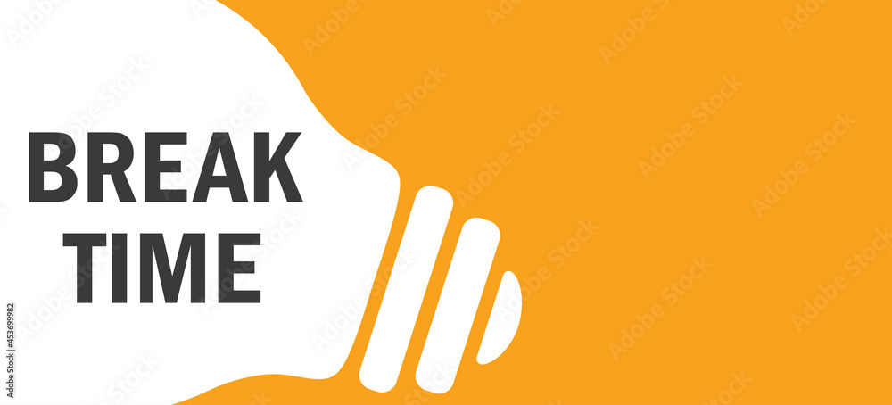 Fototapeta premium Break Time in lamp background illustration