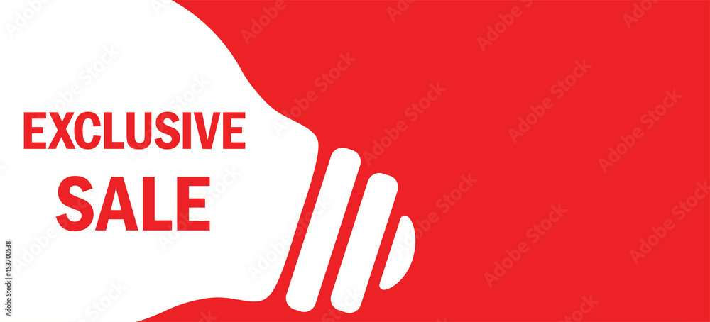 Fototapeta premium Exclusive Sale in lamp background illustration