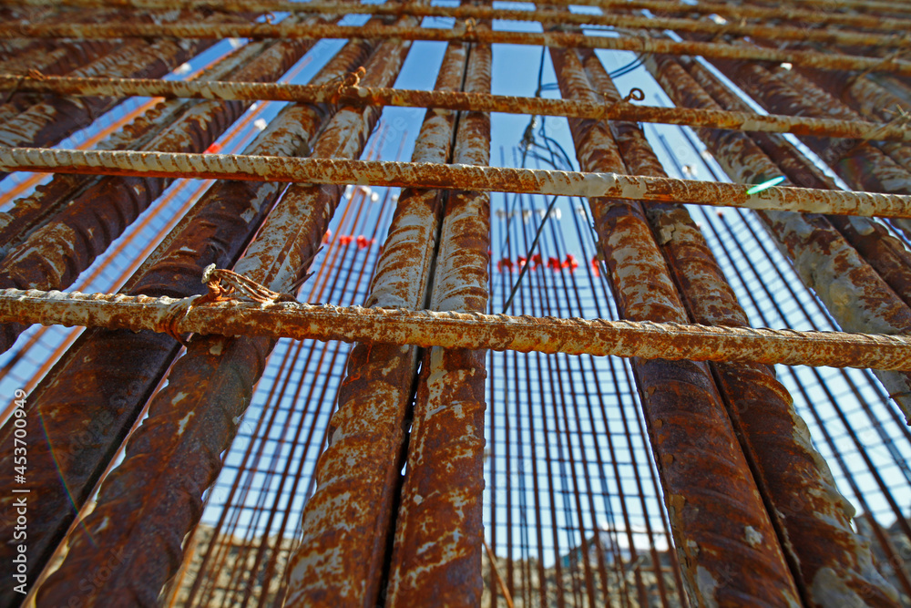 Obraz premium Urban construction buildings foundation