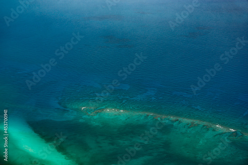 Aerial view of Mexican Caribbean