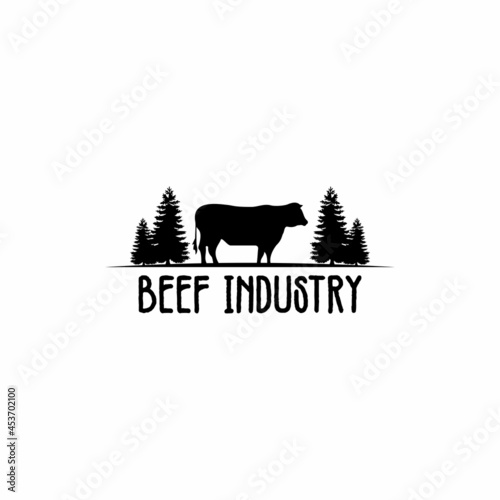 beef industry logo vektor 