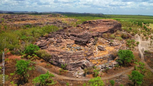 Limestone Escarpment At Ubirr Rock In Kakadu National Park, Northern Territory, Australia. - Aerial Drone photo