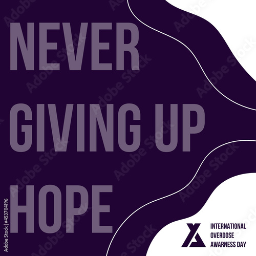 International Overdose Awareness Day template background. vector illustration for web and printing isolated on purple palette.