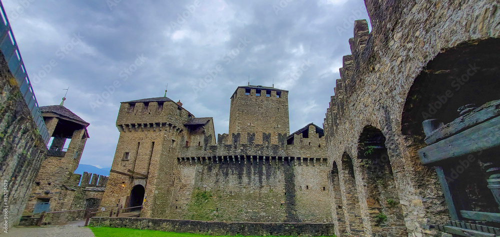 Montebello castle (medieval castle), Bellinzona, Switzerland
