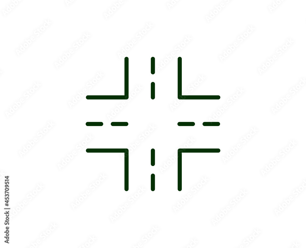 Road line icon. Vector symbol in trendy flat style on white background. Commerce sing for design. Road line icon. Vector symbol in trendy flat style on white background. Commerce sing for design.